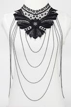 Body Chain Zwart Kant Kraagje Lichaamsketting Victoriaans Se, Handtassen en Accessoires, Kettingen, Ophalen of Verzenden, Nieuw