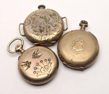 Antique 19th century - 800 silver - (Lot of 3 x pieces) -