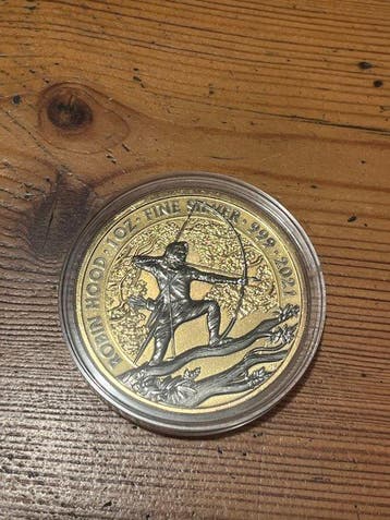 Verenigd Koninkrijk. 2 Pounds 2021, Robin Hood Space Gold, 1