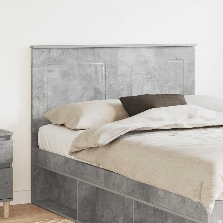 vidaXL Hoofdbord Beton Grijs 100 cm Geconstrueerd hout, Maison & Meubles, Chambre à coucher | Lits, Envoi