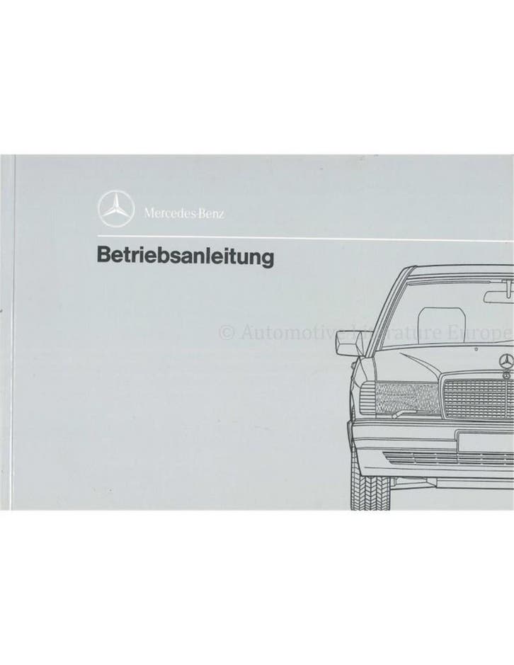 1991 MERCEDES BENZ 190 INSTRUCTIEBOEKJE DUITS, Auto diversen, Handleidingen en Instructieboekjes