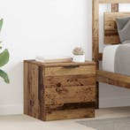 vidaXL Bedkast met lade 2 pcs Oudhout 40 x 39 x 40cm Bewerkt, Verzenden, Nieuw