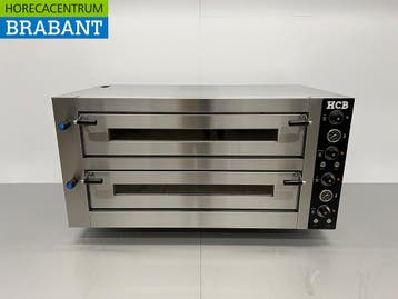 HCB RVS Pizzaoven 2 x 6 pizzas 34 cm doorsnede 400V Horeca, Ophalen of Verzenden