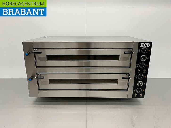 HCB RVS Pizzaoven 2 x 6 pizzas 34 cm doorsnede 400V Horeca, Articles professionnels, Horeca | Équipement de cuisine, Enlèvement ou Envoi