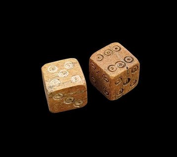 Oud-Romeins Been Dobbelstenen Gooien - 11 mm (Zonder, Antiek en Kunst