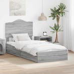 vidaXL Opbergbed met hoofdeinde Grijs Sonoma 90 x 200 cm, Verzenden