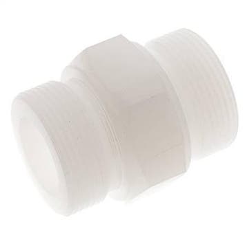 Mamelon double G1 1/2 PVDF 10bar (140.5psi) FDA 55mm Hex, Verzenden, Nieuw