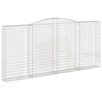 vidaXL Schanskorf gewelfd 400x30x180/200 cm gegalvaniseerd, Verzenden, Nieuw