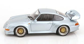 kkscale 1:12 - Modelauto - Porsche 911 (993) GT2 1996 Zilver, Nieuw