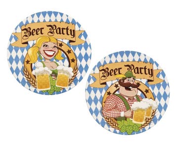 Oktoberfest Bierviltjes 10cm 10st, Verzenden, Nieuw