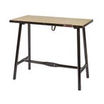 Inklapbare werkbank 120 cm met houten werkblad - zwart, Ophalen of Verzenden, Nieuw