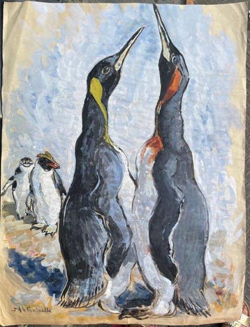 Jean de La Fontinelle (1900-1974) - Manchots royaux -