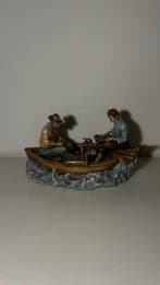 Figuur - Ronchi Italy – Fishermen in Boat Scene –, Antiek en Kunst