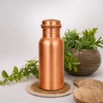 Puur koperen waterfles mat ± 500 ml/230 g (zware uitvoering,, Ophalen of Verzenden, Nieuw