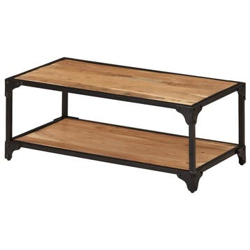 vidaXL Salontafel 90x45x35 cm massief acaciahout, Maison & Meubles, Tables | Tables d'appoint, Verzenden