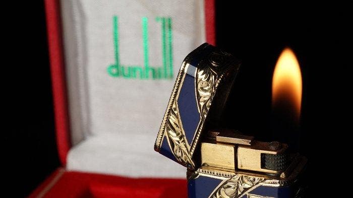 Dunill - Rare Model Engraving Pattern Rollagas Lighter -, Verzamelen, Rookartikelen, Aanstekers en Luciferdoosjes