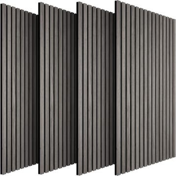 tectake Akoestische panelen Sonic Wall houtlook - lichtgrijz, Verzenden, Nieuw