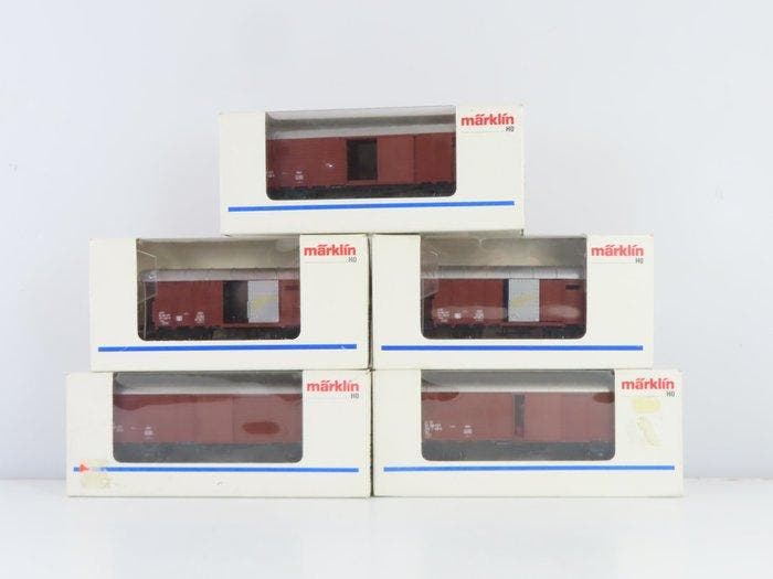 Märklin H0 - 46051/4698 - Modeltrein goederenwagonset (5) -, Hobby & Loisirs créatifs, Trains miniatures | HO
