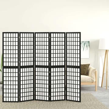 vidaXL Kamerscherm inklapbaar 5 panelen Japanse stijl, Verzenden
