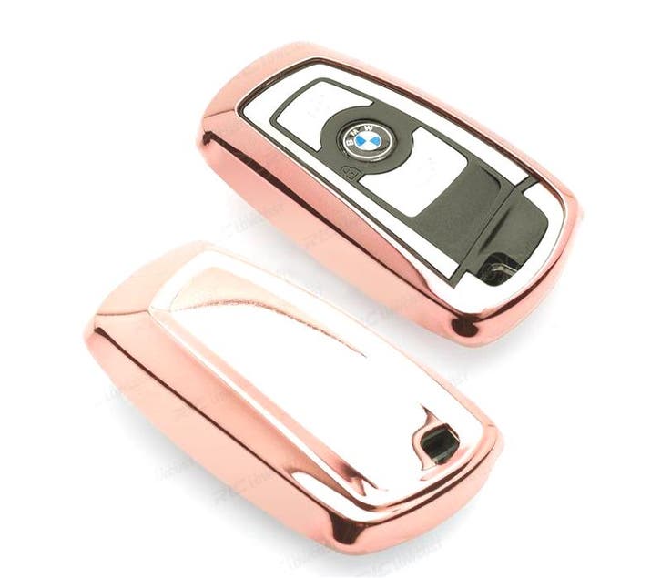 COQUE BOITIER POUR CLÉ BMW CARRÉ COULEUR OR ROSE, Autos : Pièces & Accessoires, Carrosserie & Tôlerie, Envoi