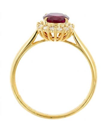 Zonder minimumprijs - Ring - 14 karaat Geel goud - 1.20ct.