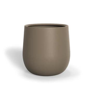 Polyester plantenbak Lora Ø80x80cm - Met bodem, Kunststof, Rond, Nieuw, 60 tot 100 cm