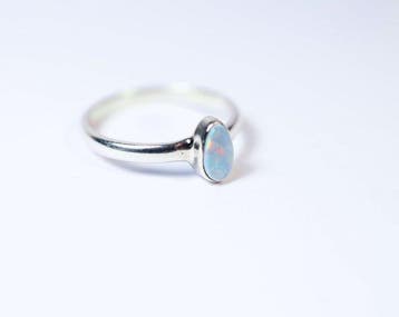 Australische opaal Ring / cabochon / nieuw- 1.72 g - (1)