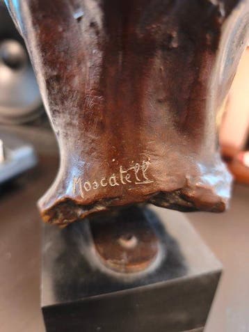 Renzo Moscatelli (1910-1982) - Buste, Africano - 32 cm -