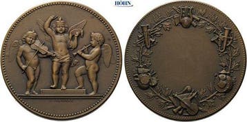 Brons medaille ohne Jahr Musik, Verzenden