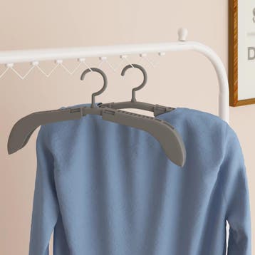 vidaXL Kledinghanger uittrekbaar 10 st grijs, Verzenden, Nieuw