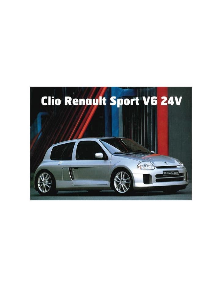 1999 RENAULT CLIO V6 LEAFLET NEDERLANDS, Livres, Autos | Brochures & Magazines