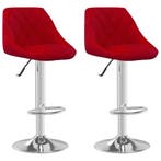 Barkrukken Wijnrood Fluweel | Retour Deal 46% | OP=OP, Verzenden, In hoogte verstelbaar, Nieuw, 90 cm of meer