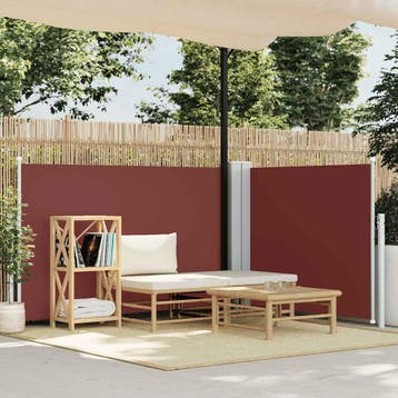 vidaXL Windscherm uittrekbaar 100x600 cm bruin, Verzenden