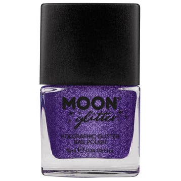 Moon Glitter Holographic Nail Polish Purple 14ml, Verzenden, Nieuw