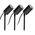 Tuinspots 3x LED Pin Tuinspot Zwart Tuinverlichting, Tuin en Terras, Verzenden, Nieuw