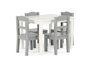 Veiling - Springfield Kinder Houten Tafel Wit + 4 Stoelen Gr, Kinderen en Baby's, Nieuw