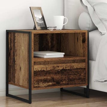 vidaXL Nachtkastje Oud Hout 50 x 39,5 x 50 cm Bewerkt hout, Verzenden, Nieuw