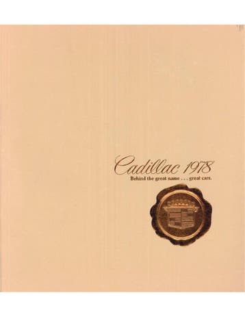 1978 CADILLAC PROGRAMMA BROCHURE ENGELS (USA)