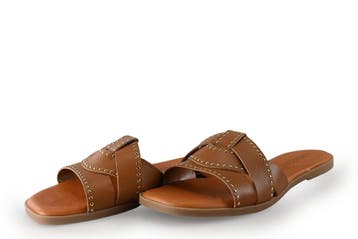 Laurent David Slippers in maat 38 Bruin, Vêtements | Femmes, Verzenden, Slippers