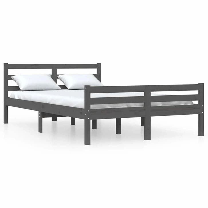 Bedframe grijs hout 140x200 | Tweede kansje | OP = OP, Huis en Inrichting, Slaapkamer | Bedden, 140 cm, 200 cm, Grijs, Zo goed als nieuw