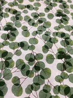 Elegant en exclusief weefsel met eucalyptusbladeren in, Antiek en Kunst