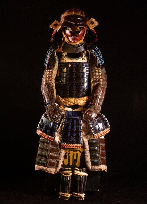 Yoroi: volledige samoerai-pantser - Zijde, Koper, ijzer -, Antiek en Kunst, Antiek | Overige Antiek