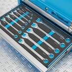 Datona Gereedschapskist drie lades - 2 lades gevuld - blauw, Doe-het-zelf en Bouw, Gereedschapskisten, Ophalen of Verzenden, Nieuw