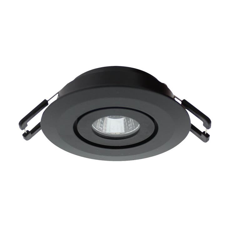 Siena Cob 3.1W Projecteur Led Ajustable Noir - 863716, Doe-het-zelf en Bouw, Bouwverlichting, Verzenden