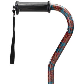 Wandelstok met offset handvat - Groen Paisley, Ophalen of Verzenden, Nieuw
