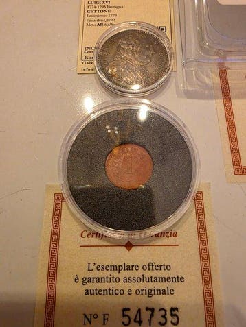 Frankrijk, China. LUIGI XVI. Collection of coins and more, Postzegels en Munten