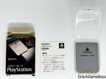 Playstation 1 / PS1 - Memory Card - Grey - Boxed - Japan, Games en Spelcomputers, Verzenden, Gebruikt