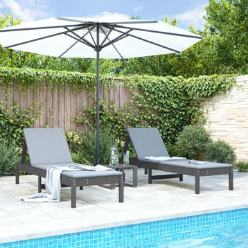 vidaXL Ligbedden 2 st 199,5x60x74 cm massief grenenhout, Verzenden, Nieuw