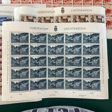 Liechtenstein 1937 - Dienst : landschappen met opdruk in, Postzegels en Munten, Postzegels | Europa | Oostenrijk, Gestempeld