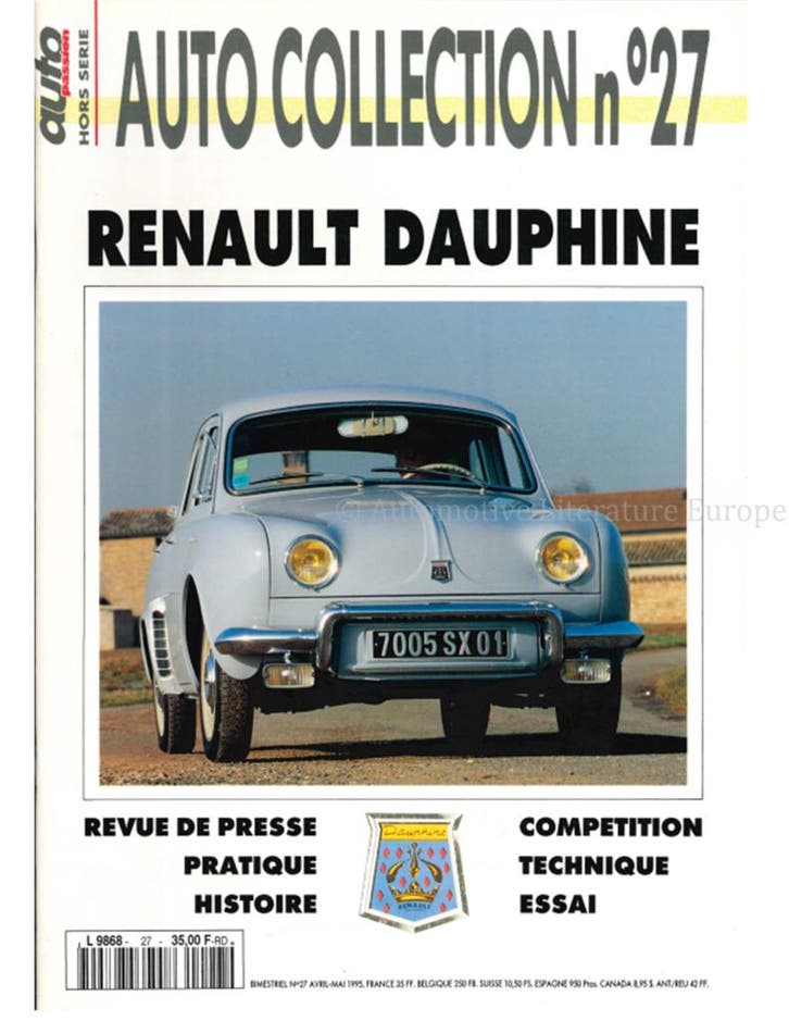 1995 AUTO COLLECTION MAGZINE 27 FRANS, Livres, Autos | Brochures & Magazines